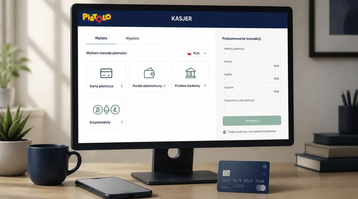 Panel kasy z kartą płatniczą, portfelem elektronicznym i wyborem sieci kryptowalutowej